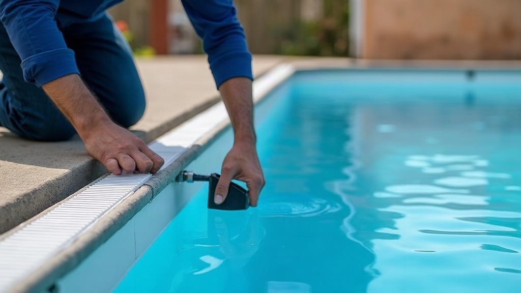 Pool skimmer and jet component detail